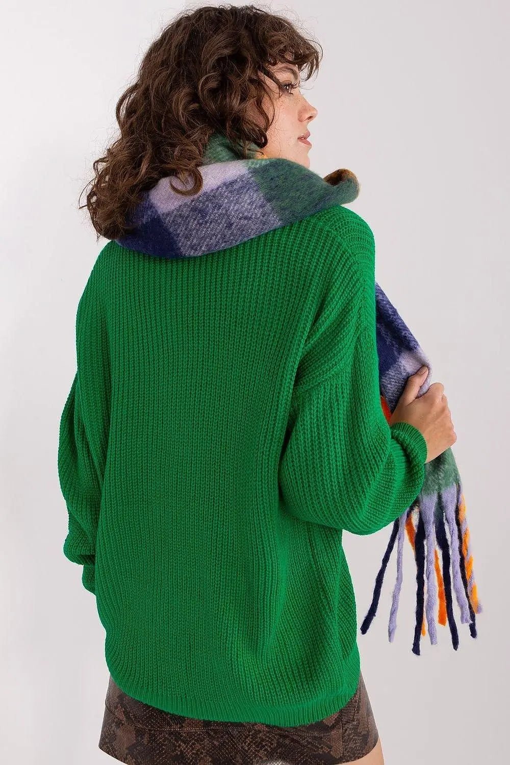 AT long colorful plaid scarf - Honesty Sales