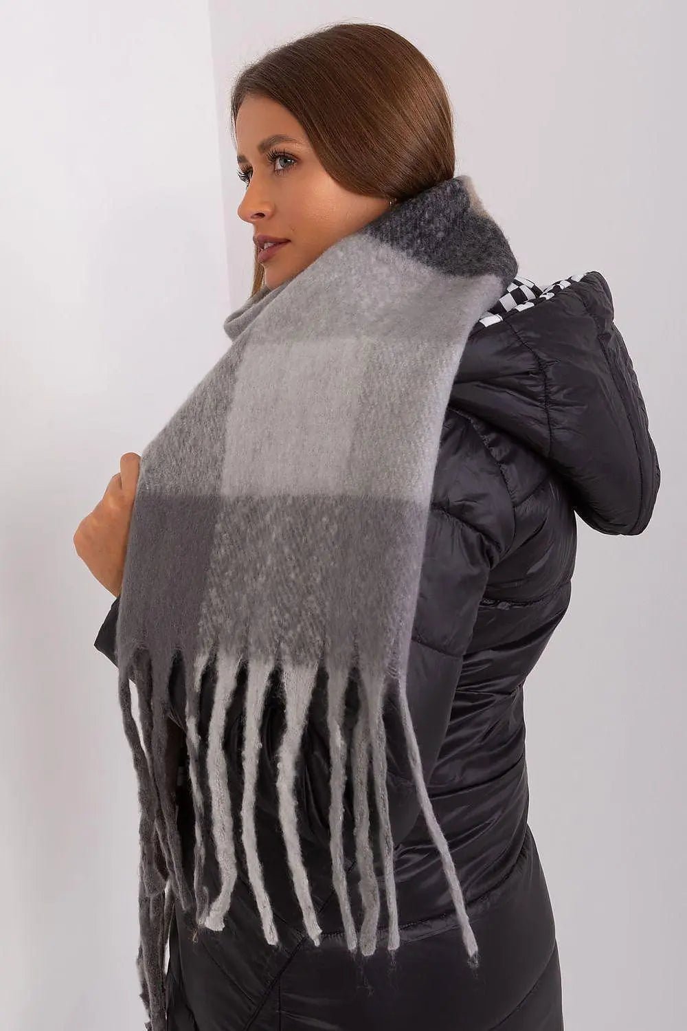 AT long colorful plaid scarf - Honesty Sales