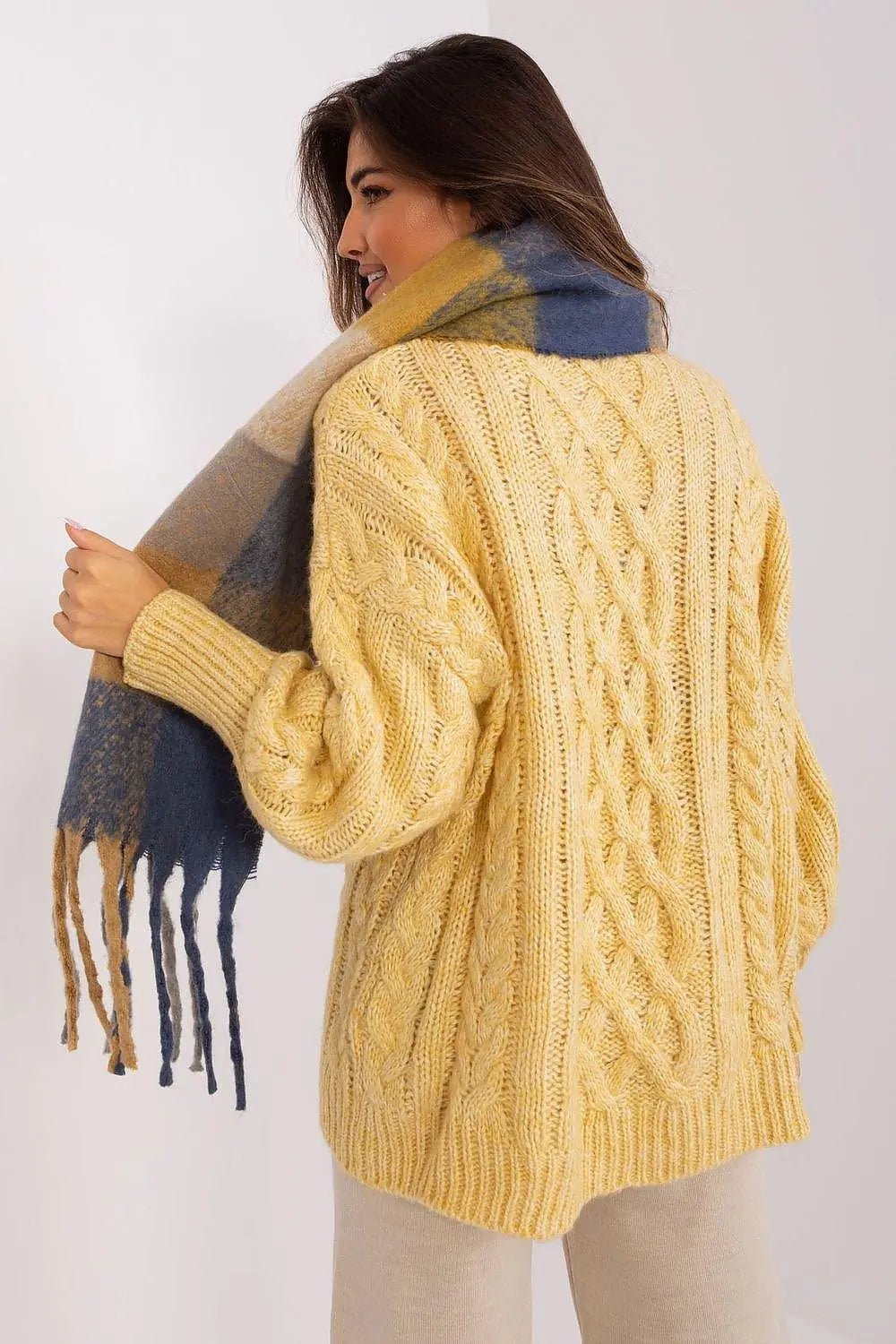 AT long colorful plaid scarf - Honesty Sales