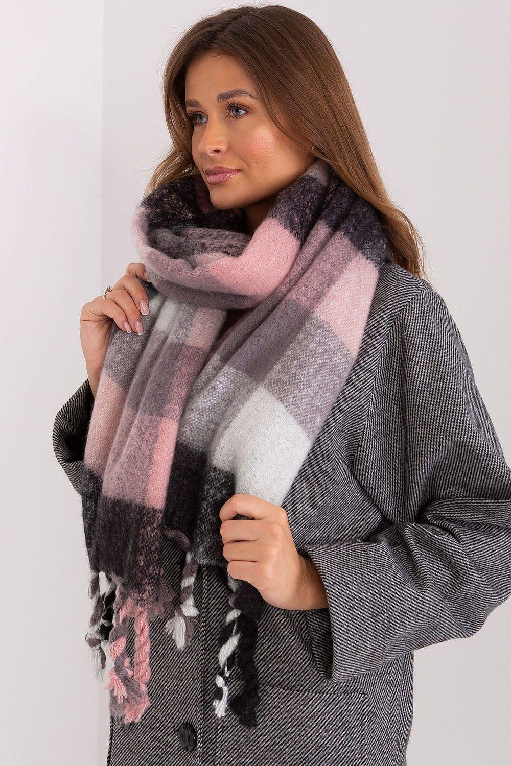 AT long colorful plaid Shawl - Honesty Sales