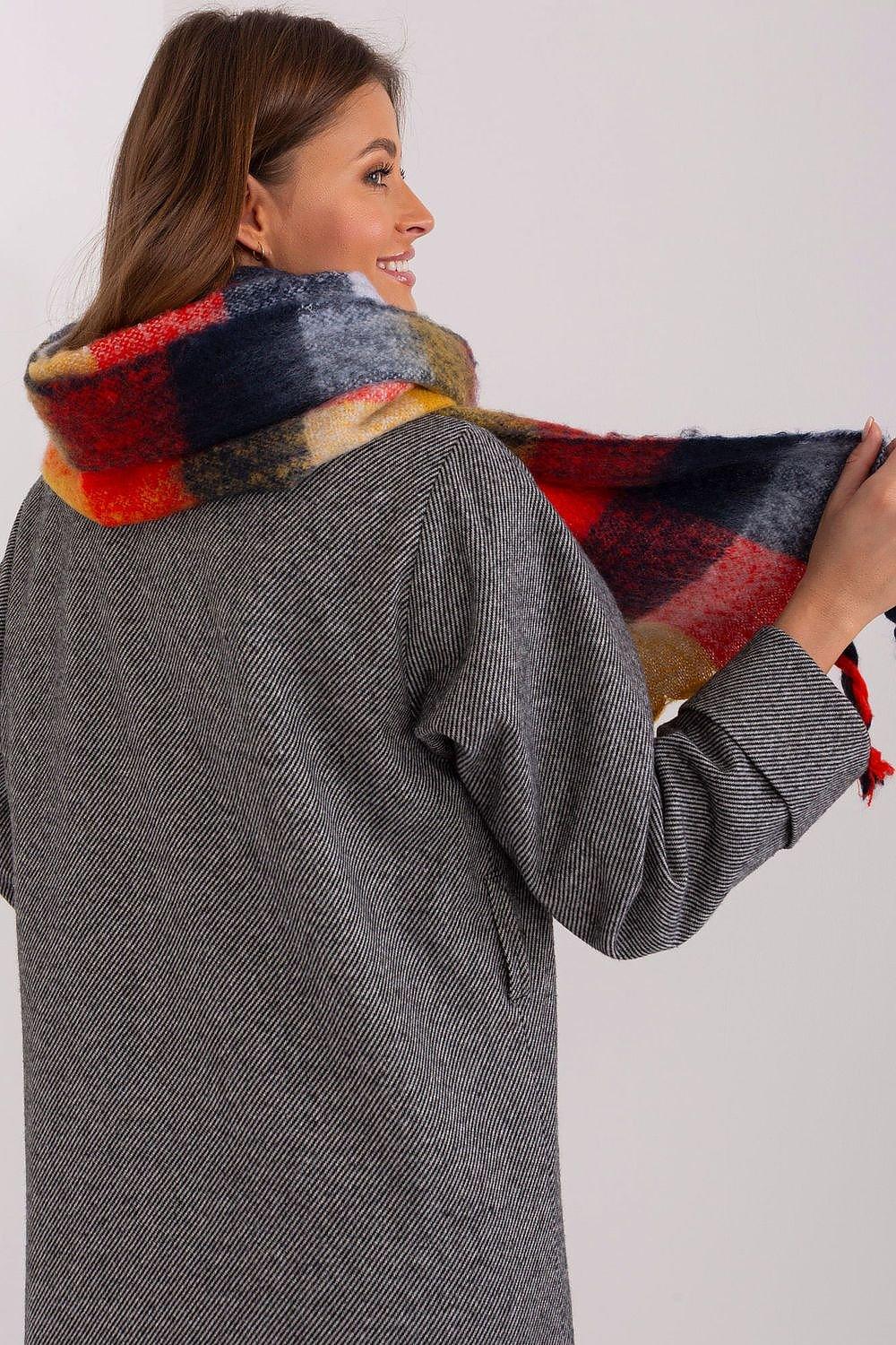 AT long colorful plaid Shawl - Honesty Sales