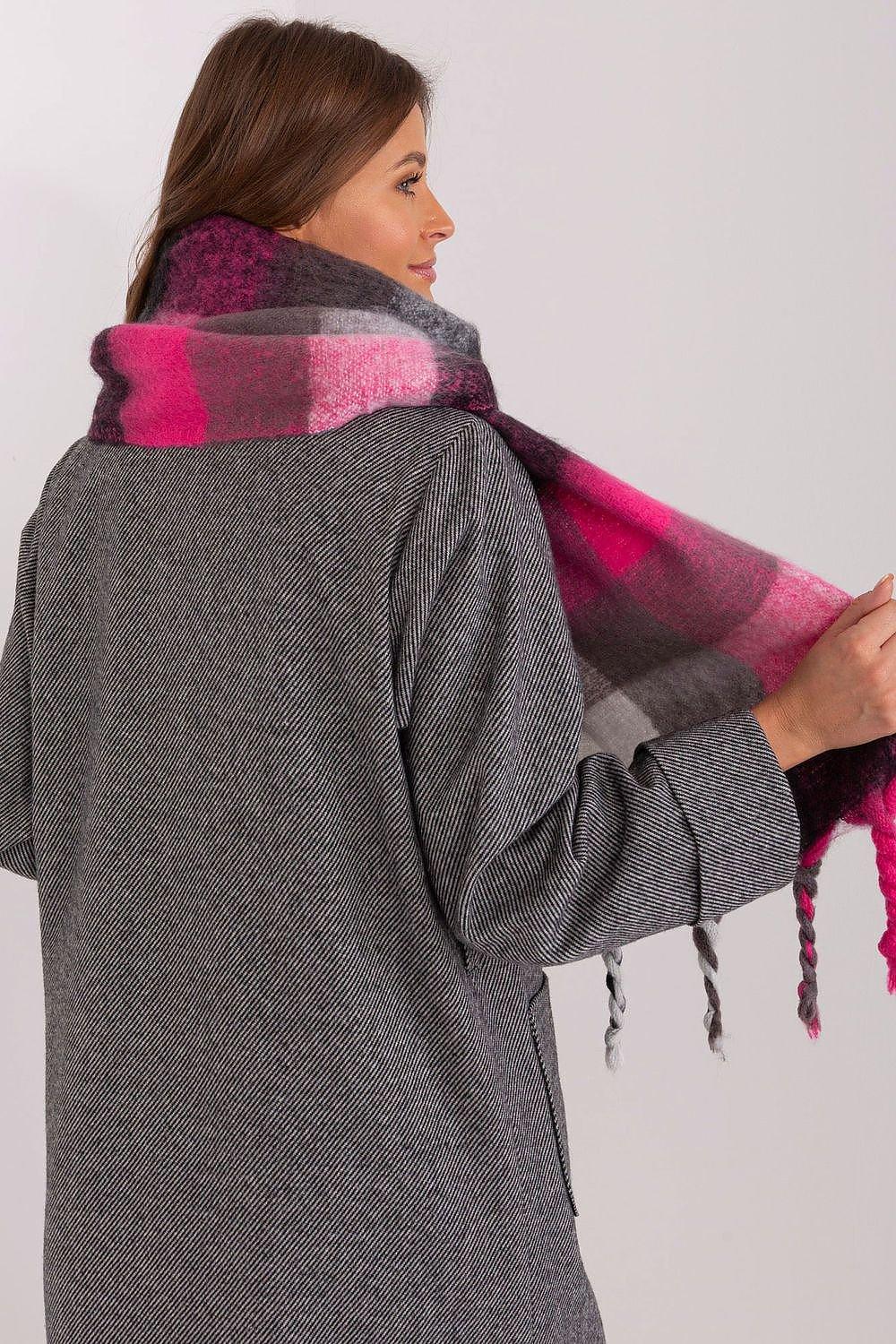 AT long colorful plaid Shawl - Honesty Sales