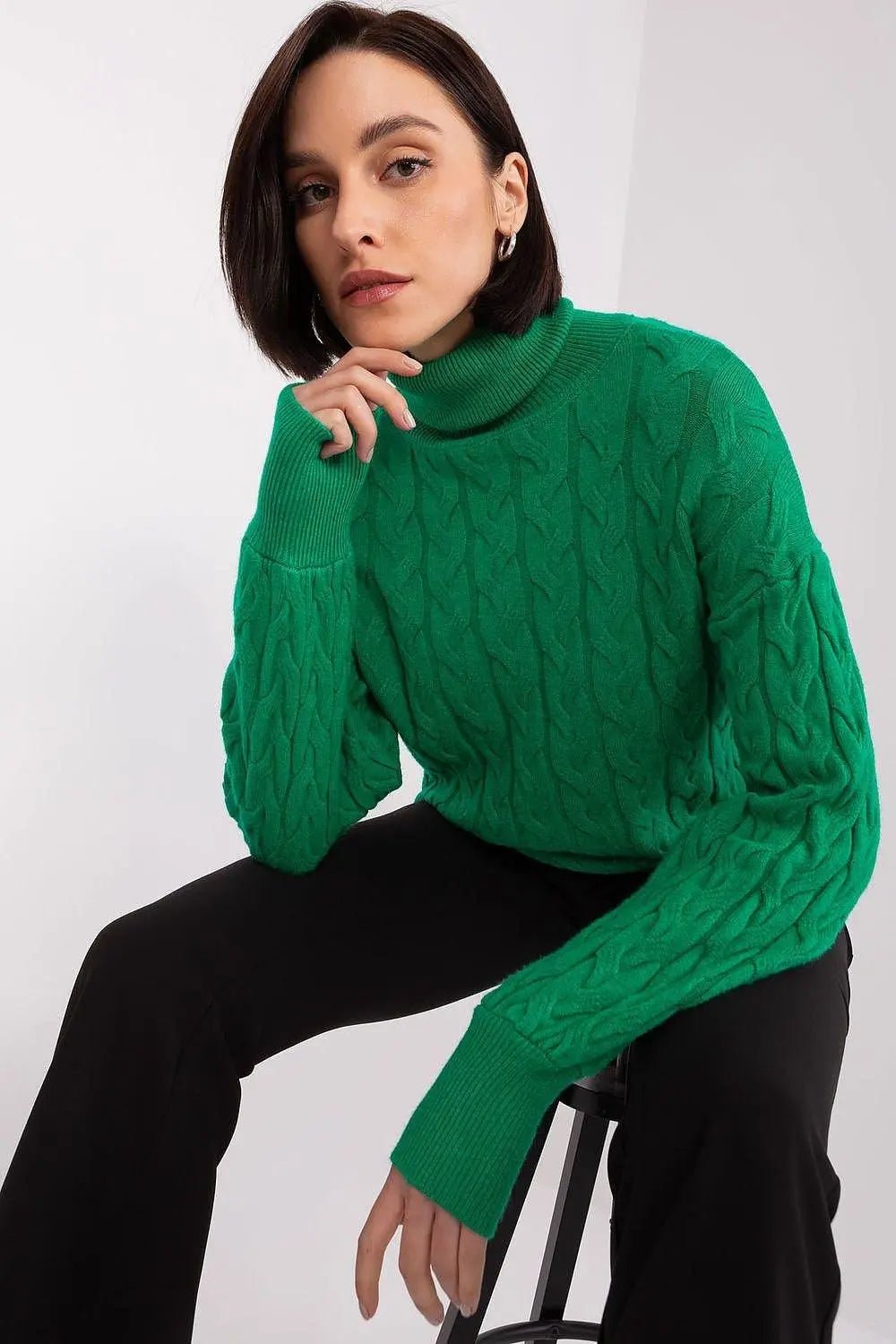 AT long sleeve turtleneck sweater - Honesty Sales