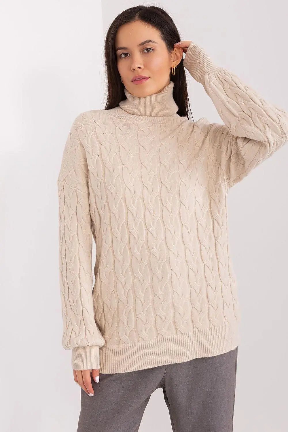 AT long sleeve turtleneck sweater - Honesty Sales