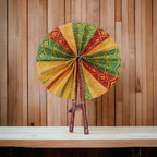 Authentic Leather Kente Fan - Honesty Sales