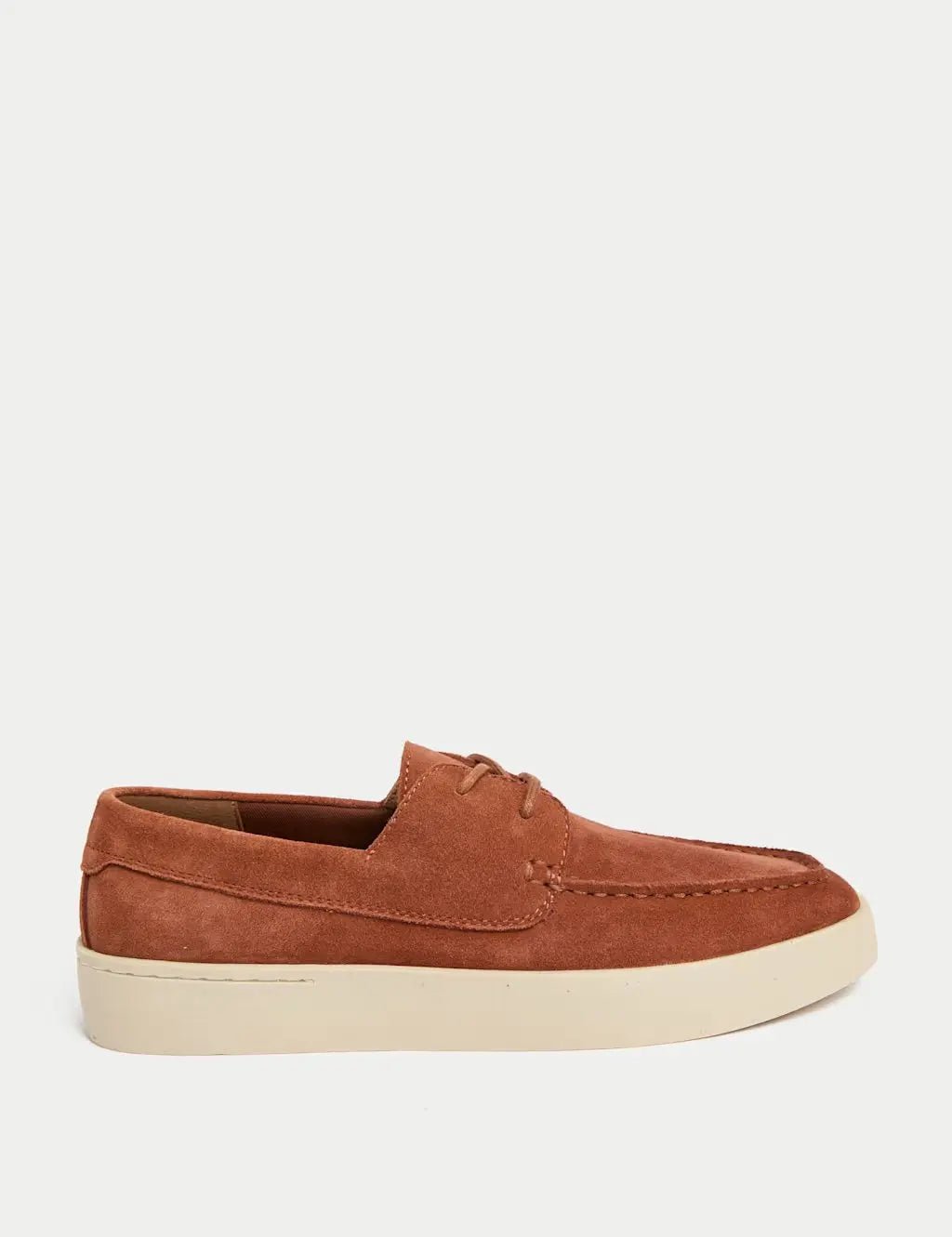 Autograph Suede White Sole Lace Up Loafers - Honesty Sales