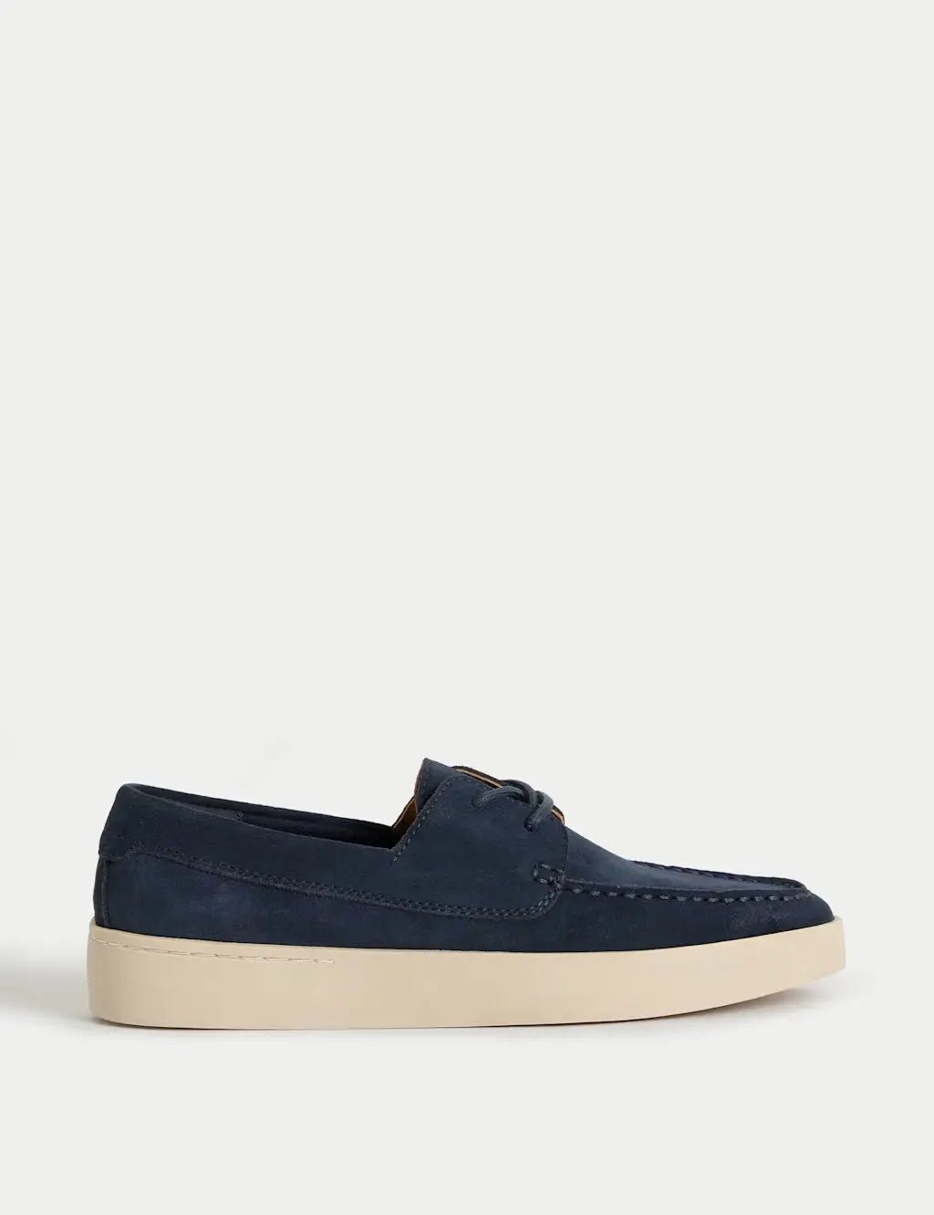 Autograph Suede White Sole Lace Up Loafers - Honesty Sales