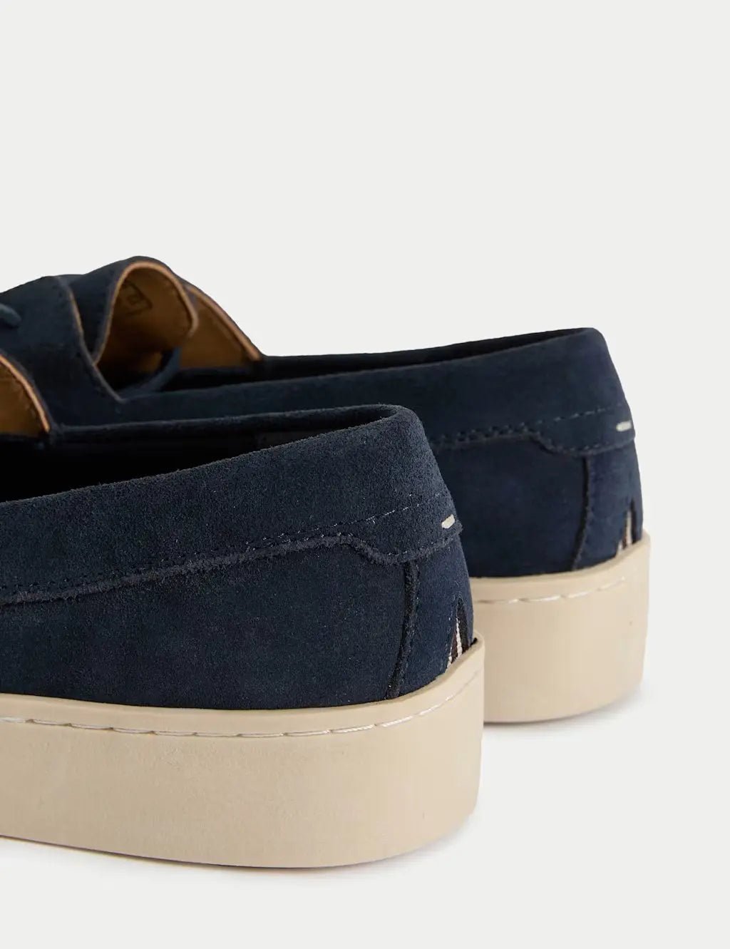 Autograph Suede White Sole Lace Up Loafers - Honesty Sales