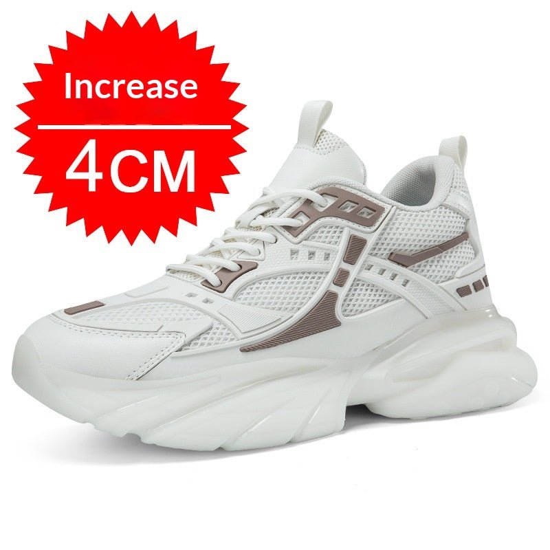 Autumn Winter Mesh Breathable Invisible Height - Boosting Casual Sneakers - Honesty Sales