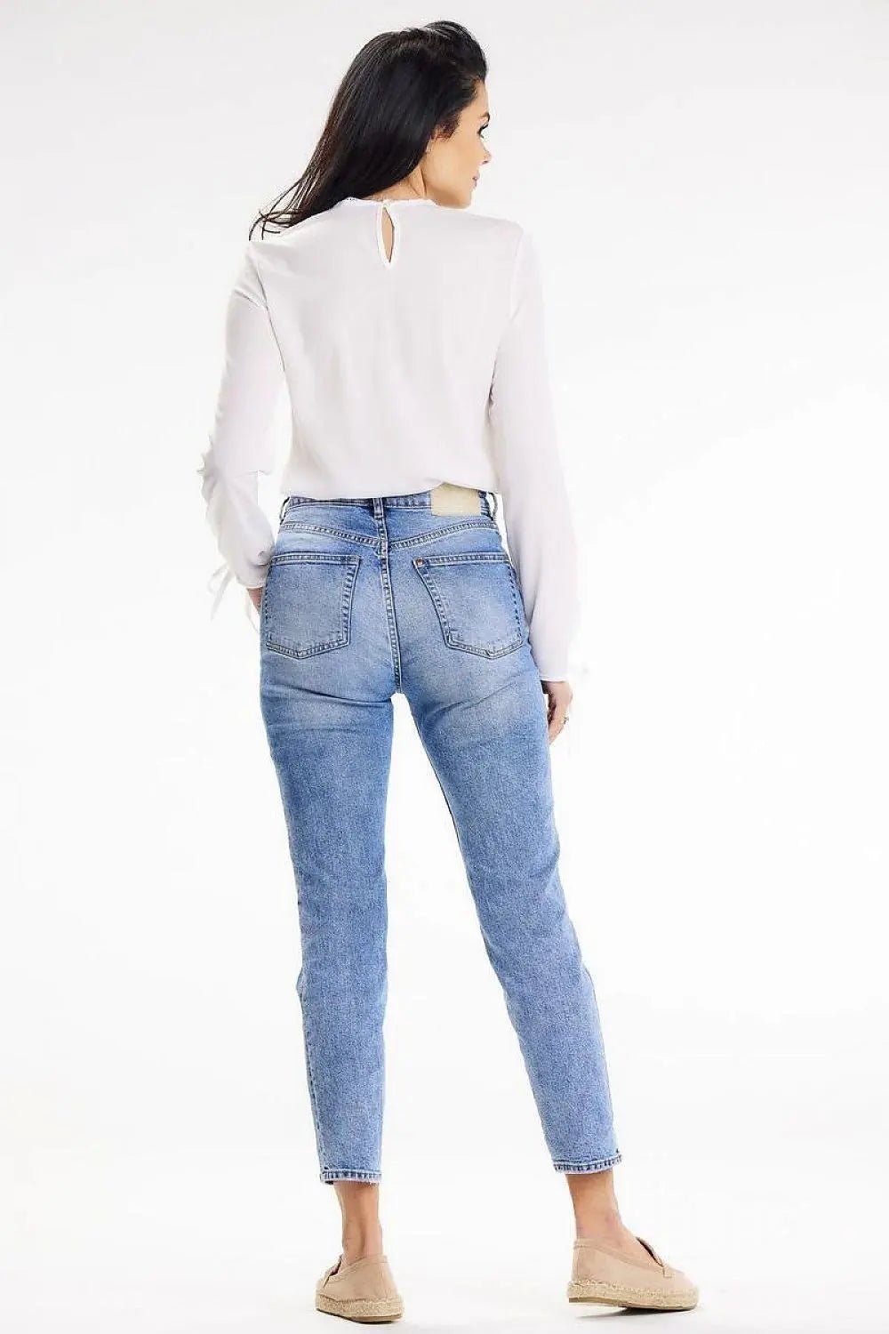 awama casual blouse with long sleeves tied at the bottom - Honesty Sales