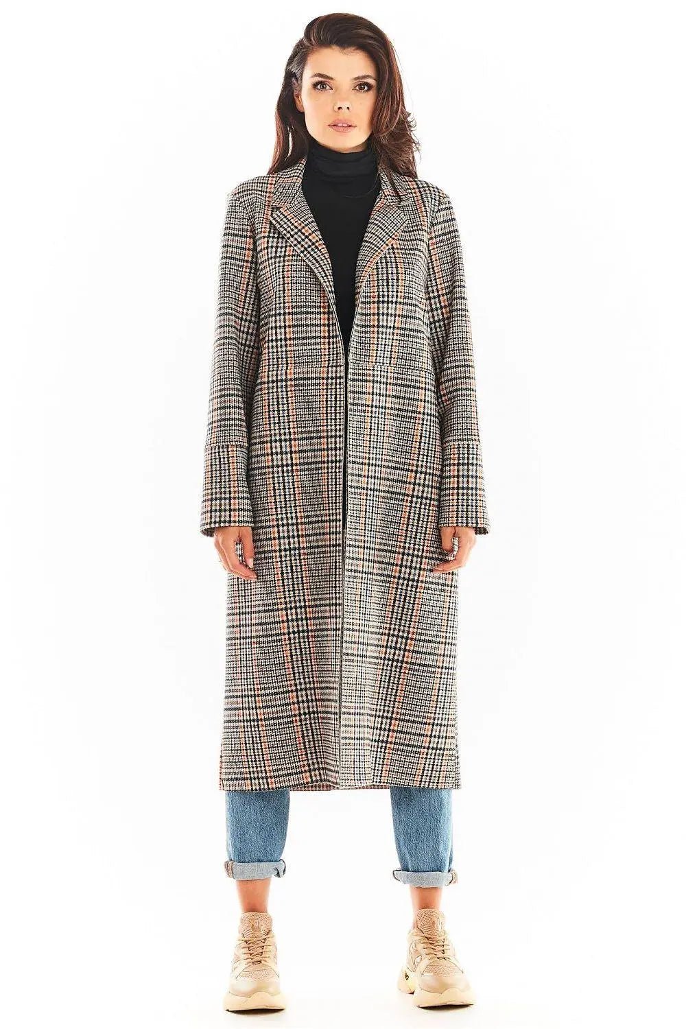 Awama double collar, tied coat - Honesty Sales