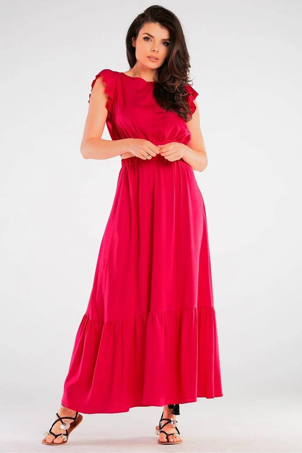 Awama elastic waist long maxi skirt - Honesty Sales