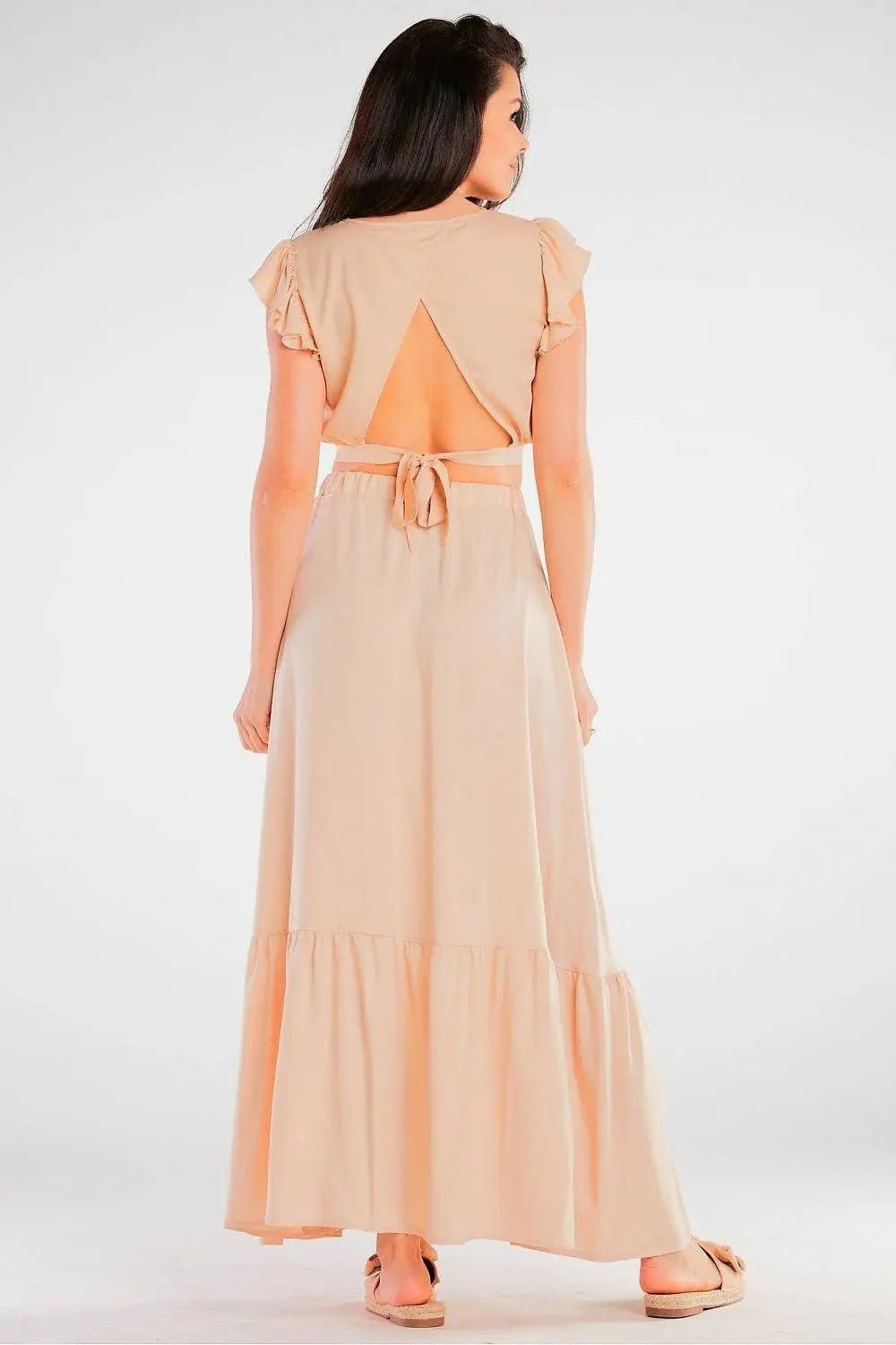 Awama elastic waist long maxi skirt - Honesty Sales