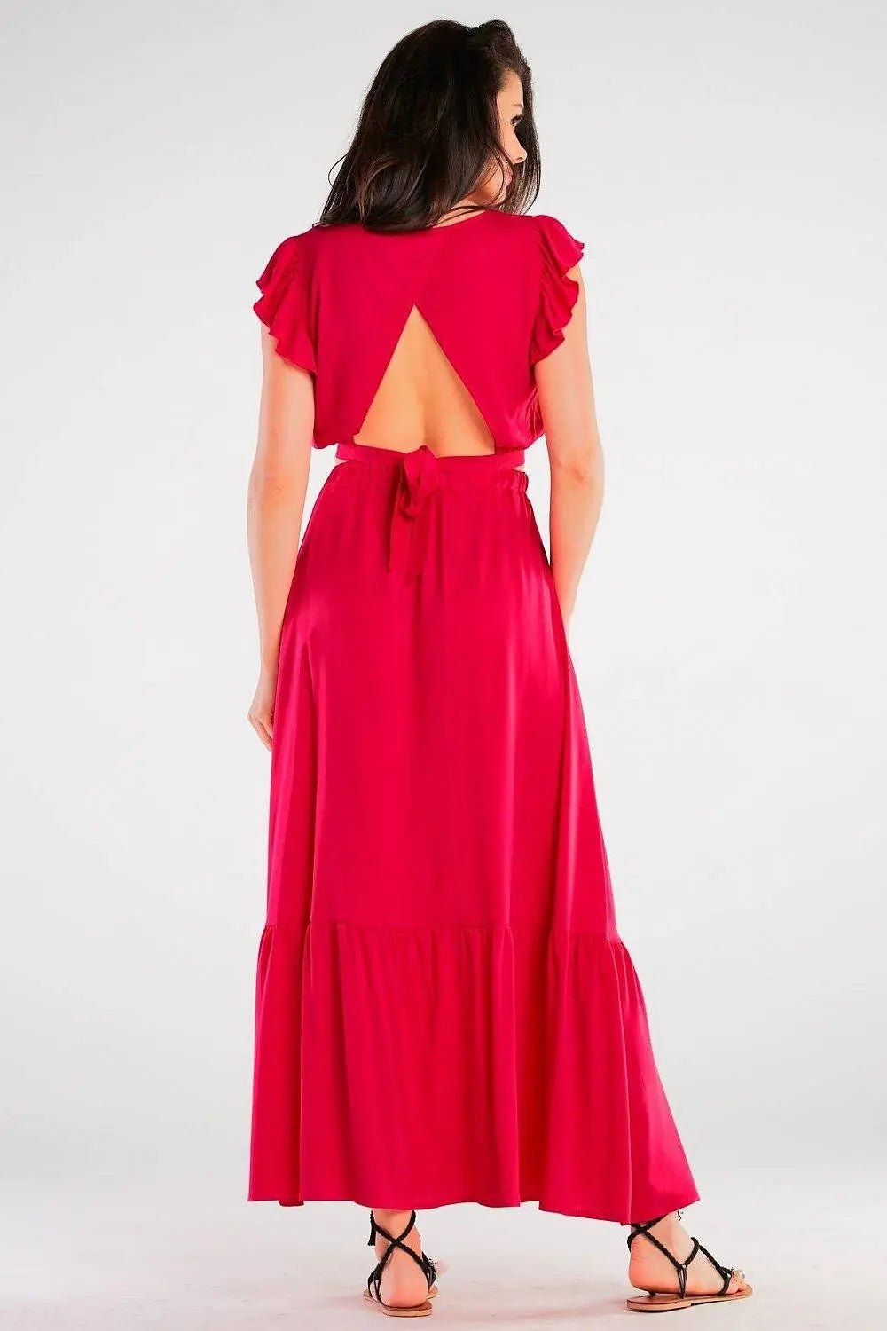 Awama elastic waist long maxi skirt - Honesty Sales