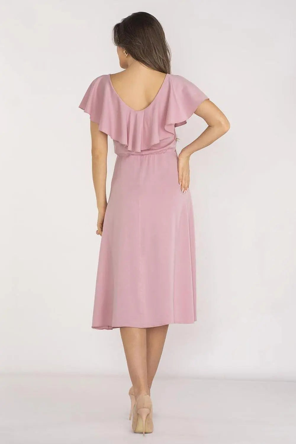 awama extremely elegant and feminine midi length daydress - Honesty Sales
