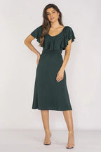 awama extremely elegant and feminine midi length daydress - Honesty Sales