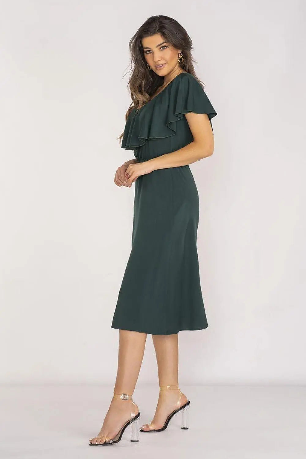 awama extremely elegant and feminine midi length daydress - Honesty Sales