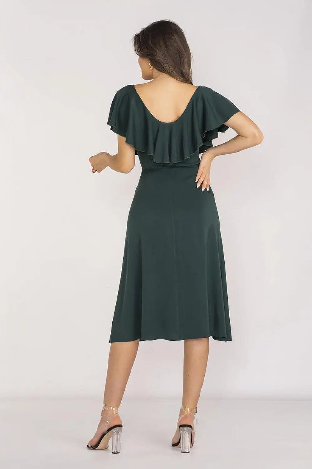 awama extremely elegant and feminine midi length daydress - Honesty Sales