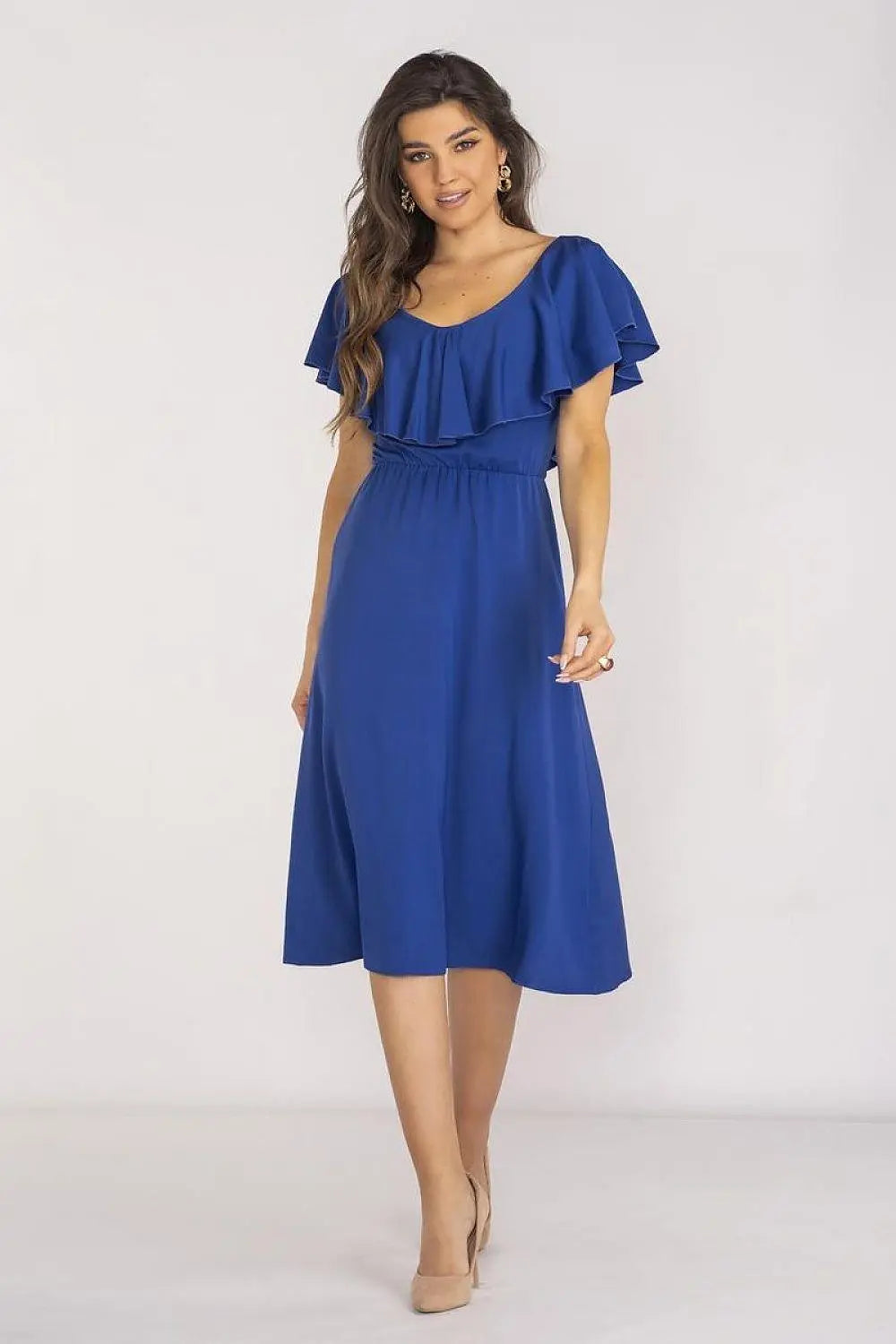 awama extremely elegant and feminine midi length daydress - Honesty Sales