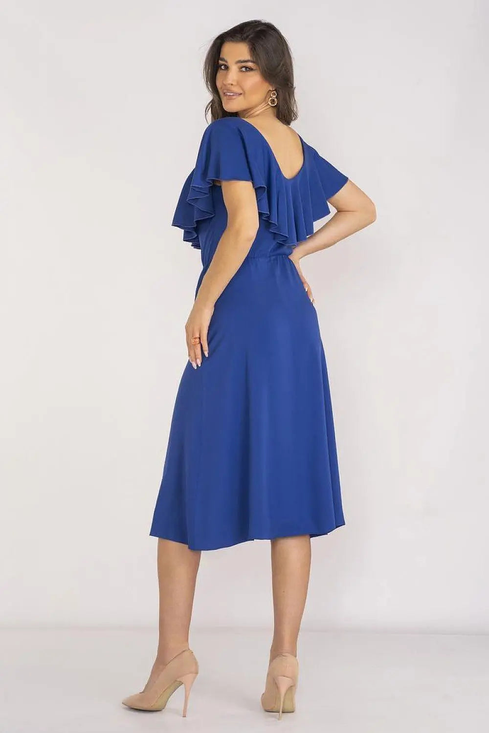 awama extremely elegant and feminine midi length daydress - Honesty Sales
