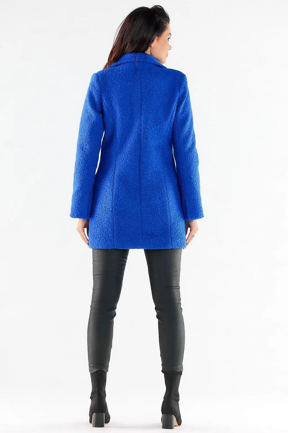 Awama large black buttons double-breasted coat - Honesty Sales
