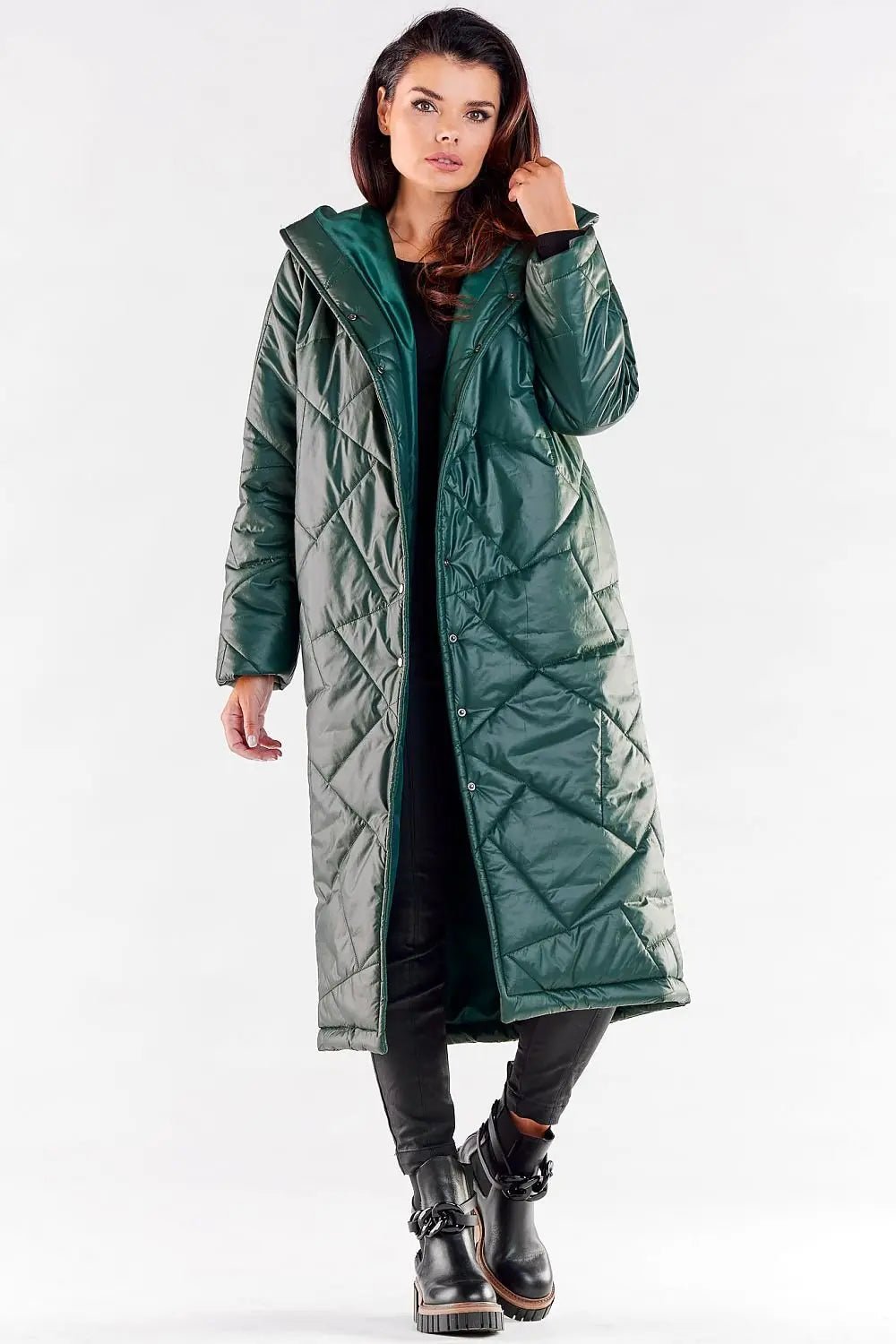 Awama long quilted coat - Honesty Sales
