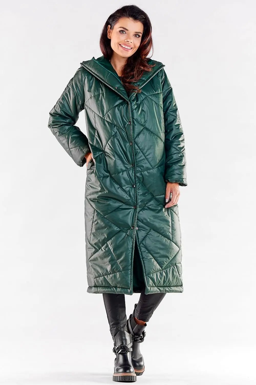 Awama long quilted coat - Honesty Sales