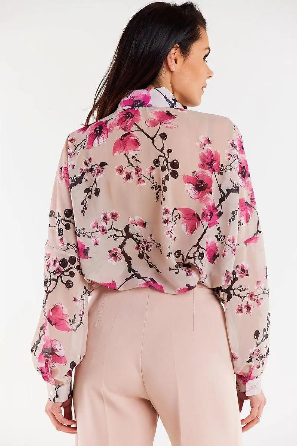 awama oversize chiffon Long sleeve shirt - Honesty Sales
