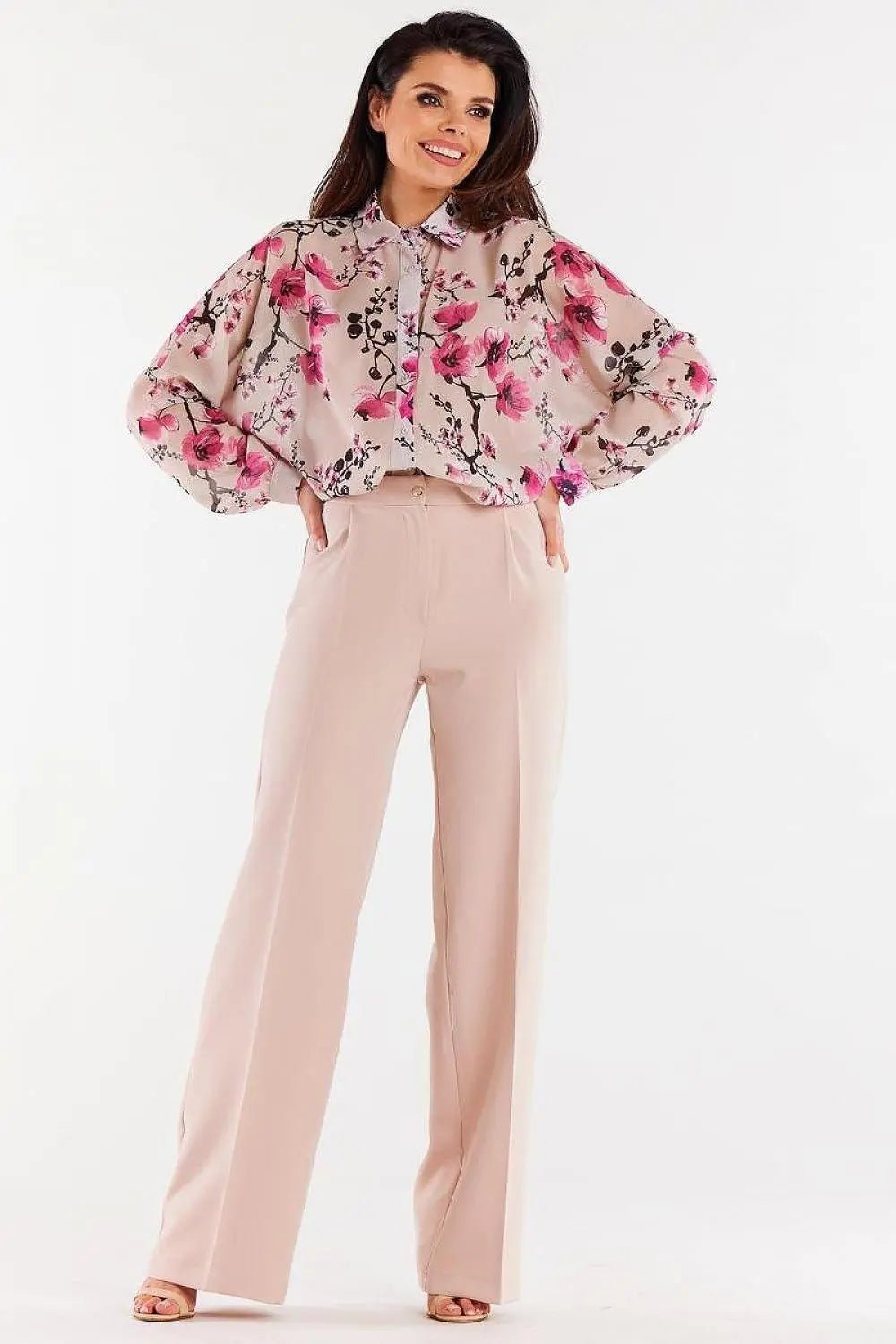 awama oversize chiffon Long sleeve shirt - Honesty Sales