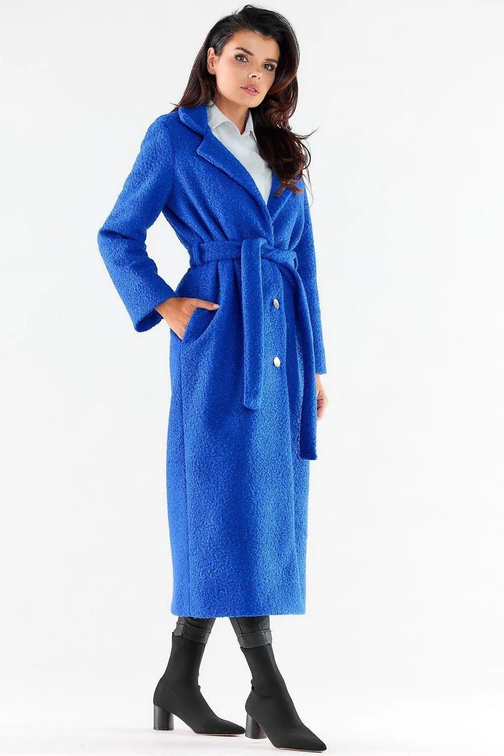 Awama pleasant, warm fabric maxi length coat - Honesty Sales