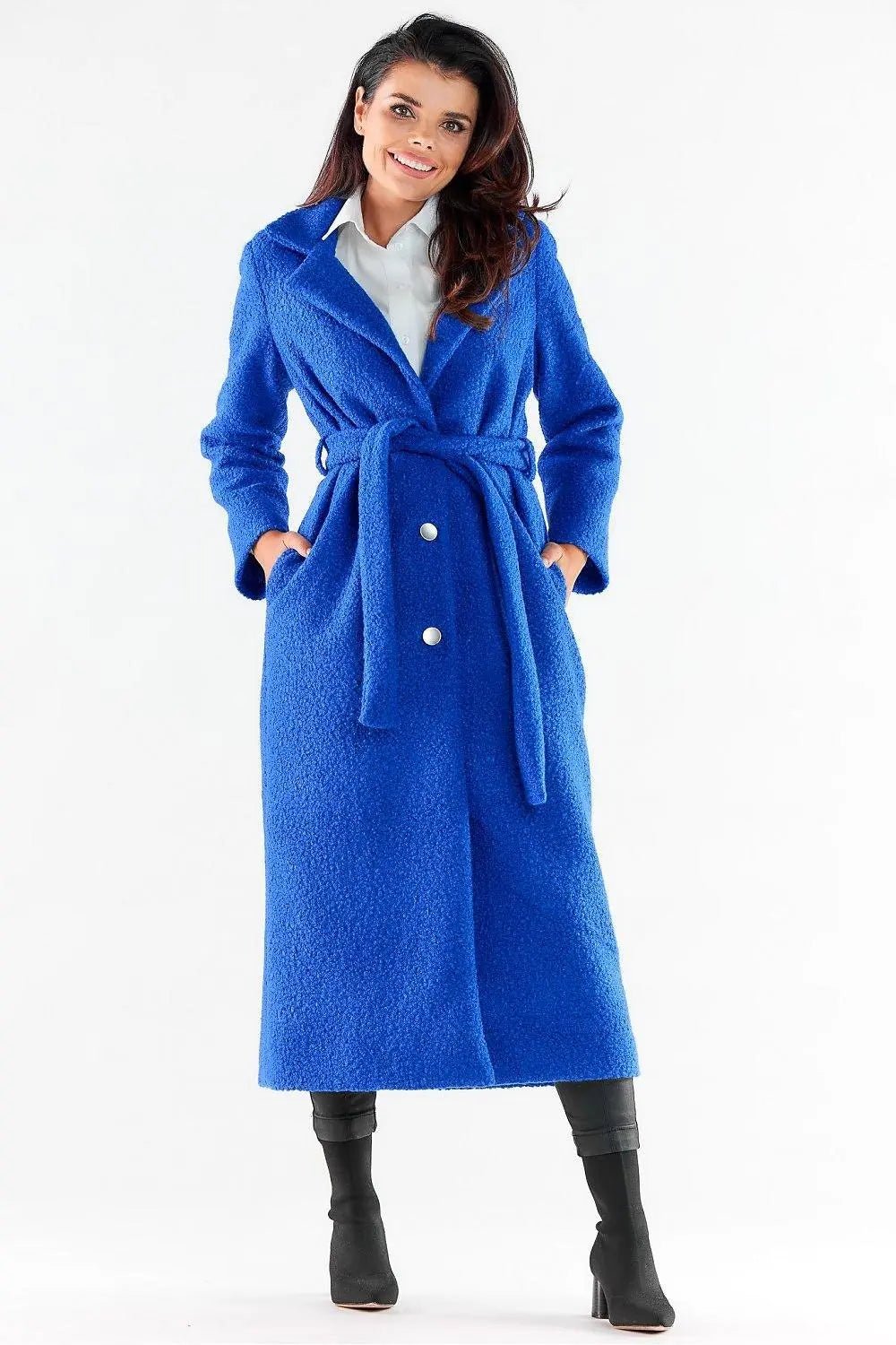 Awama pleasant, warm fabric maxi length coat - Honesty Sales