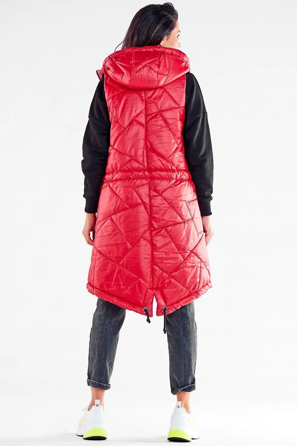 Awama quilted shiny fabric gilet - Honesty Sales