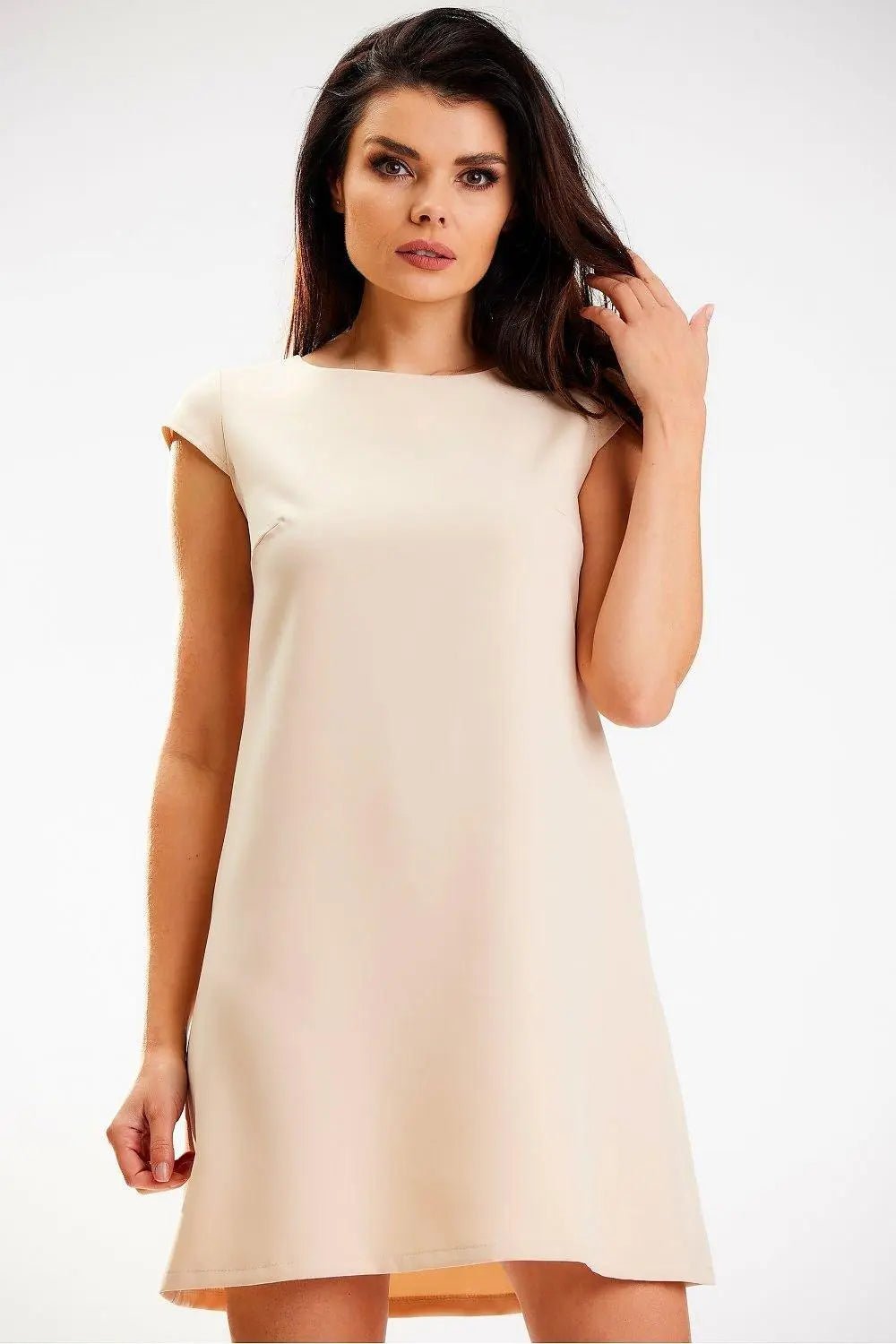 Awama short sleeves elegant mini dress - Honesty Sales