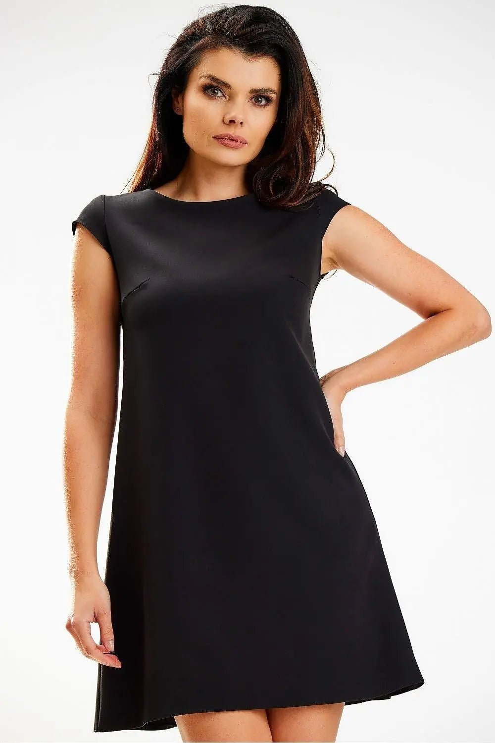 Awama short sleeves elegant mini dress - Honesty Sales