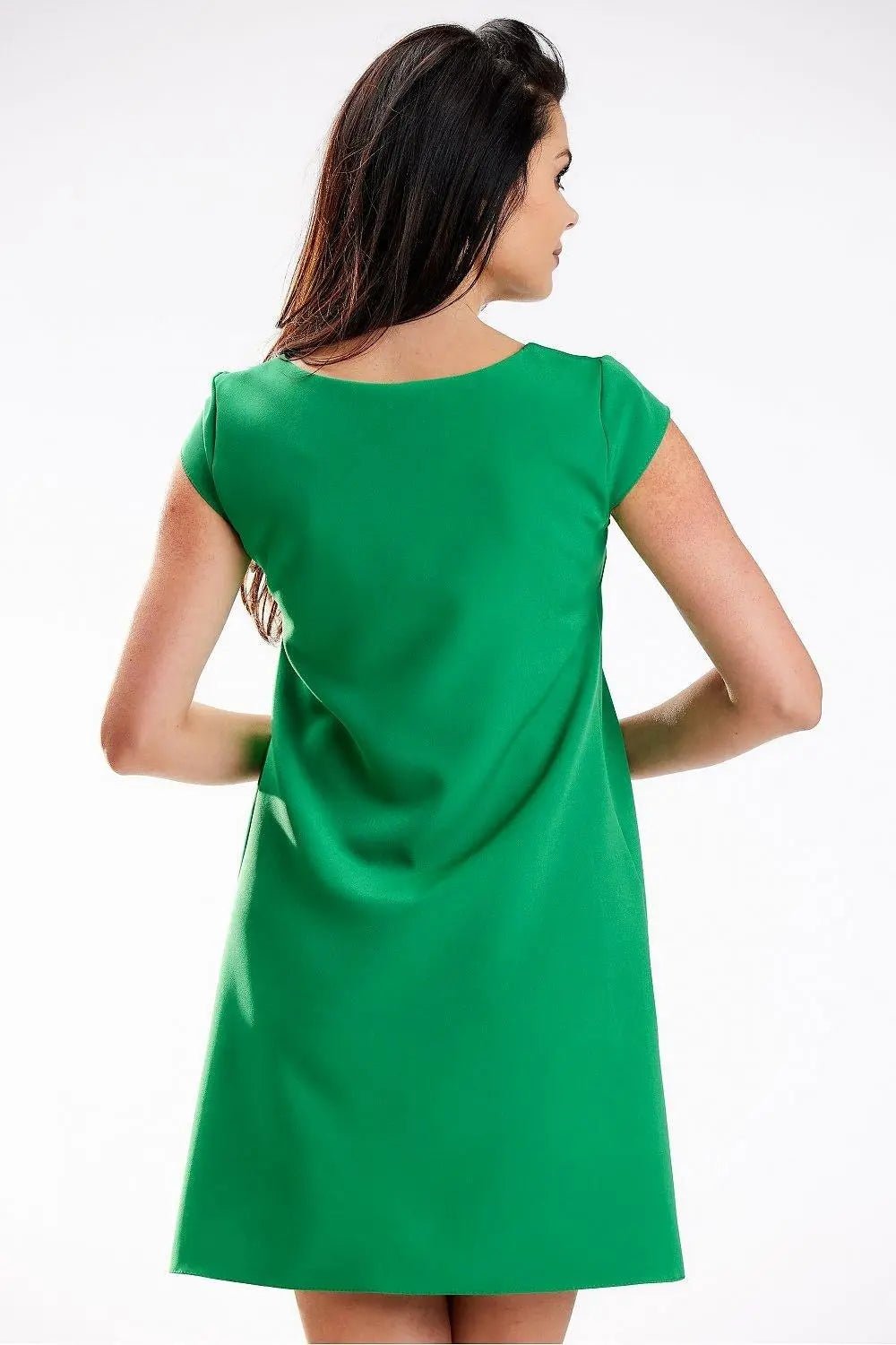 Awama short sleeves elegant mini dress - Honesty Sales