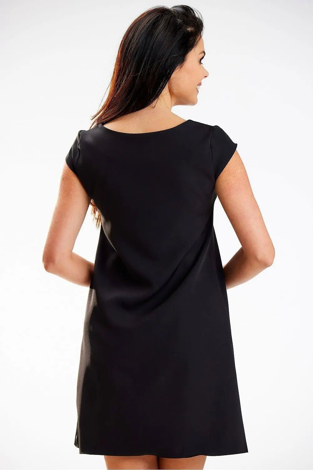 Awama short sleeves elegant mini dress - Honesty Sales