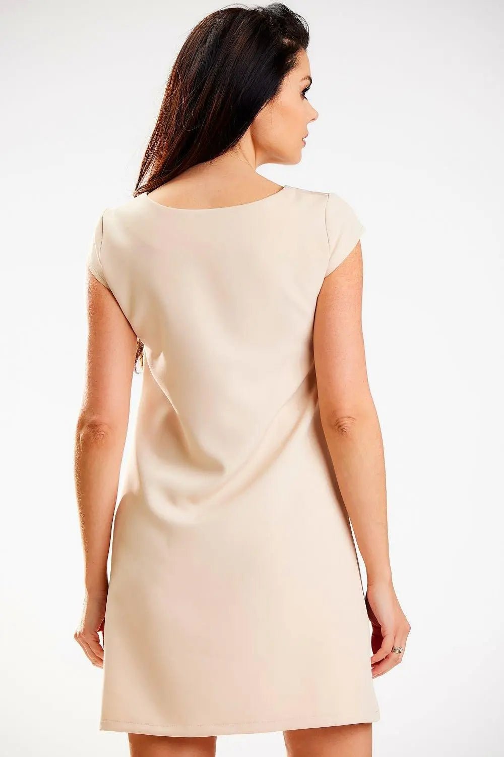 Awama short sleeves elegant mini dress - Honesty Sales