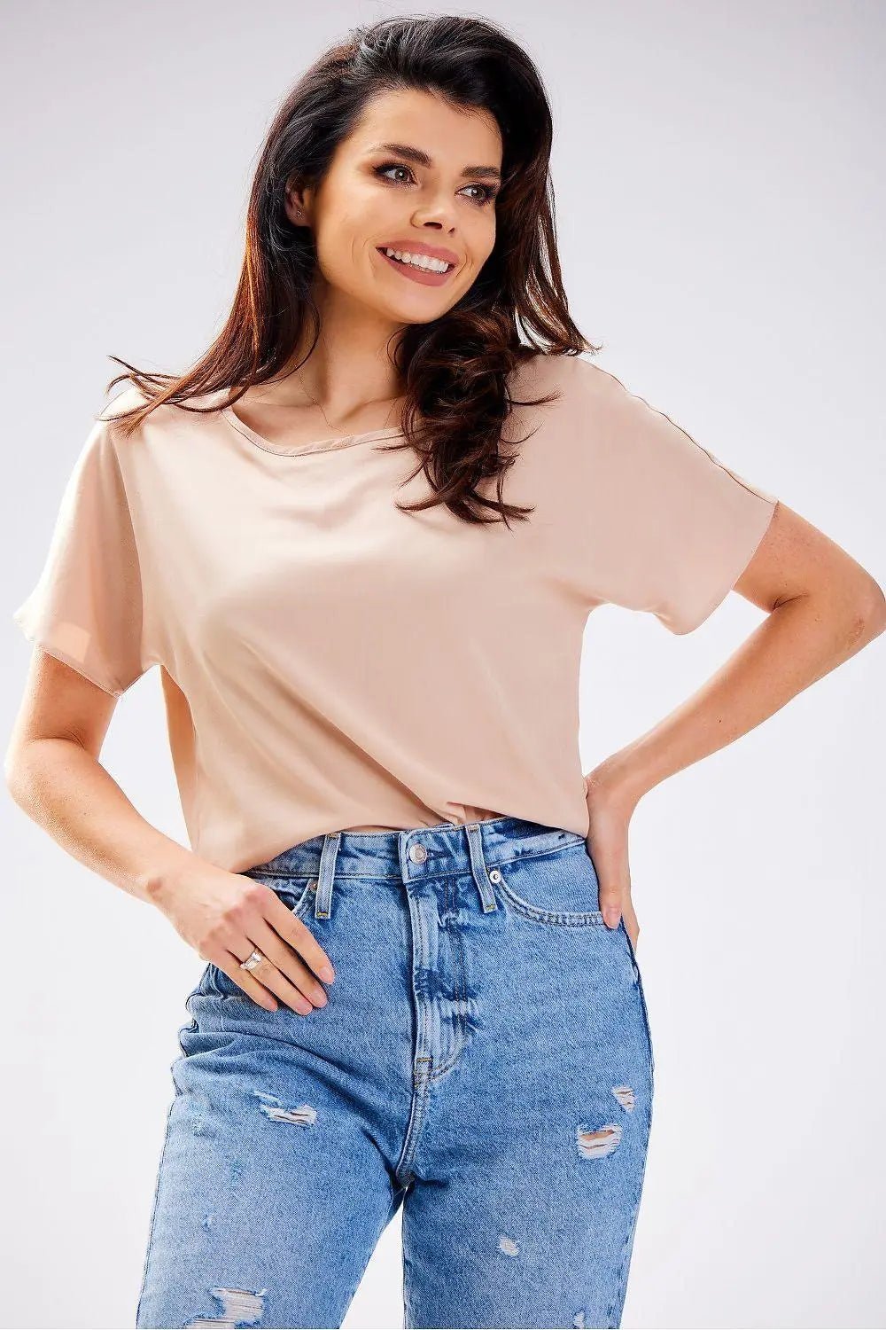 Awama simple cut soft blouse - Honesty Sales