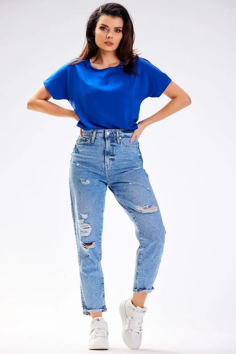 Awama simple cut soft blouse - Honesty Sales