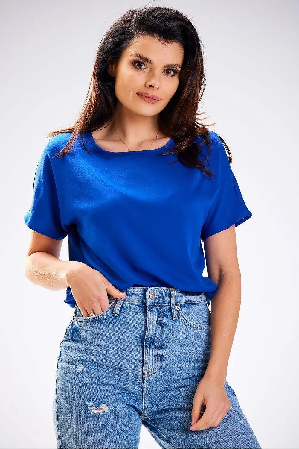 Awama simple cut soft blouse - Honesty Sales