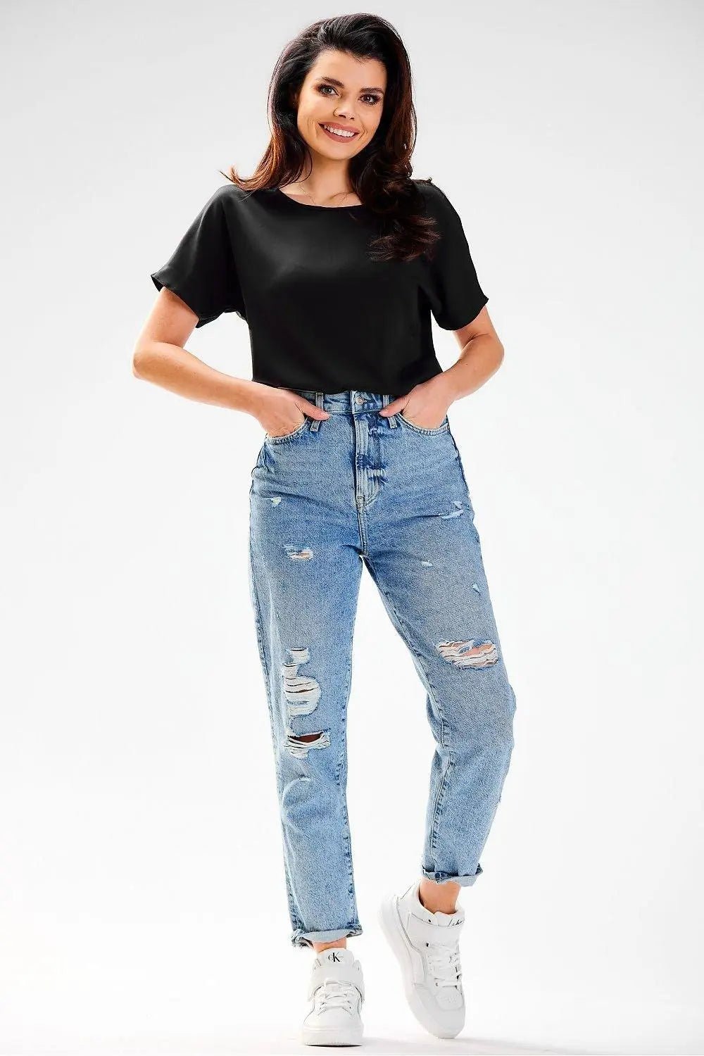 Awama simple cut soft blouse - Honesty Sales