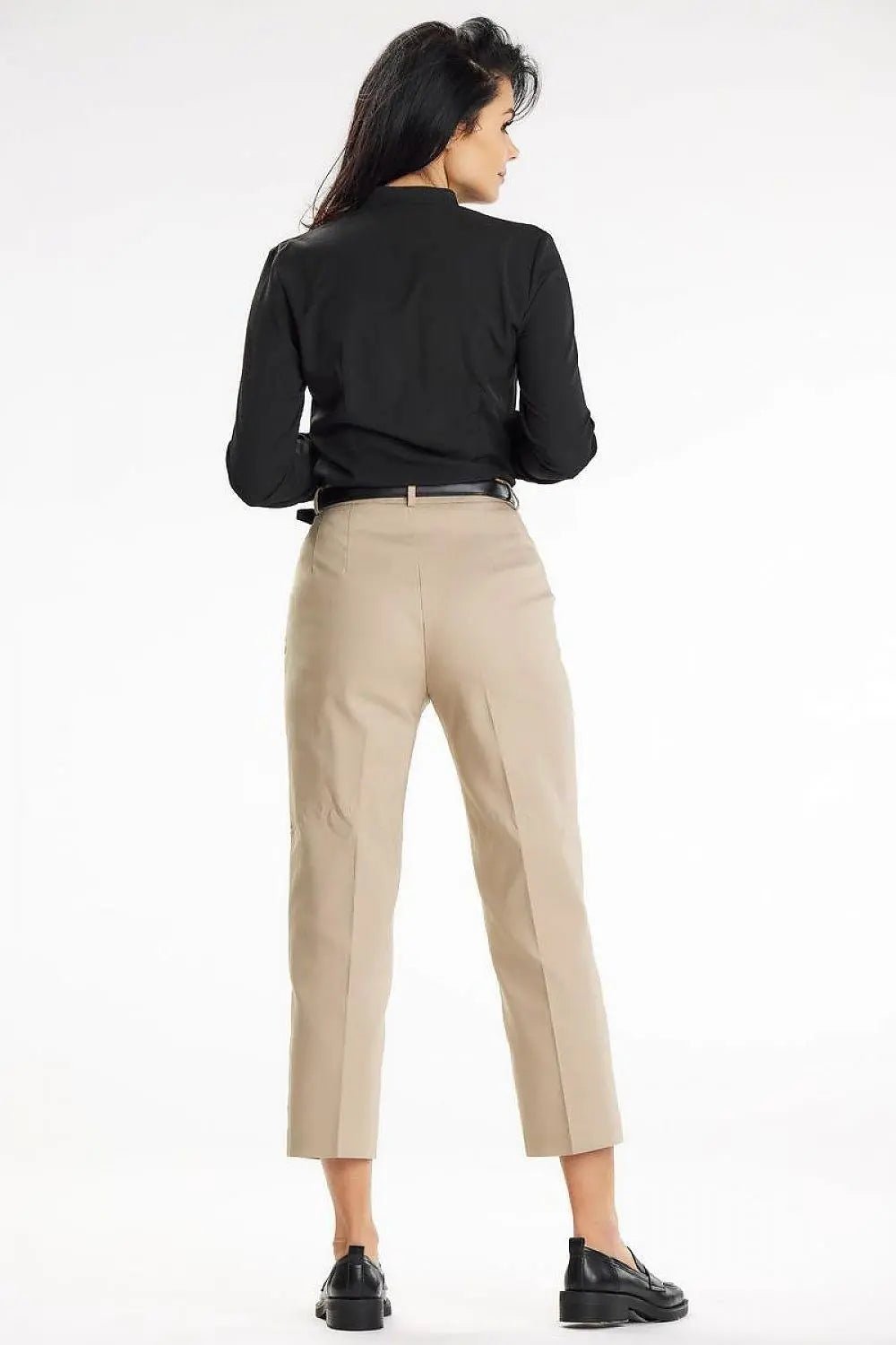 Awama stand-up blouse with long sleeves and a heart neckline - Honesty Sales