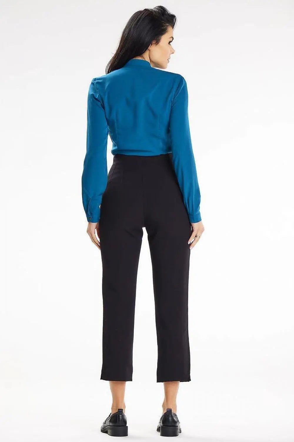 Awama stand-up blouse with long sleeves and a heart neckline - Honesty Sales