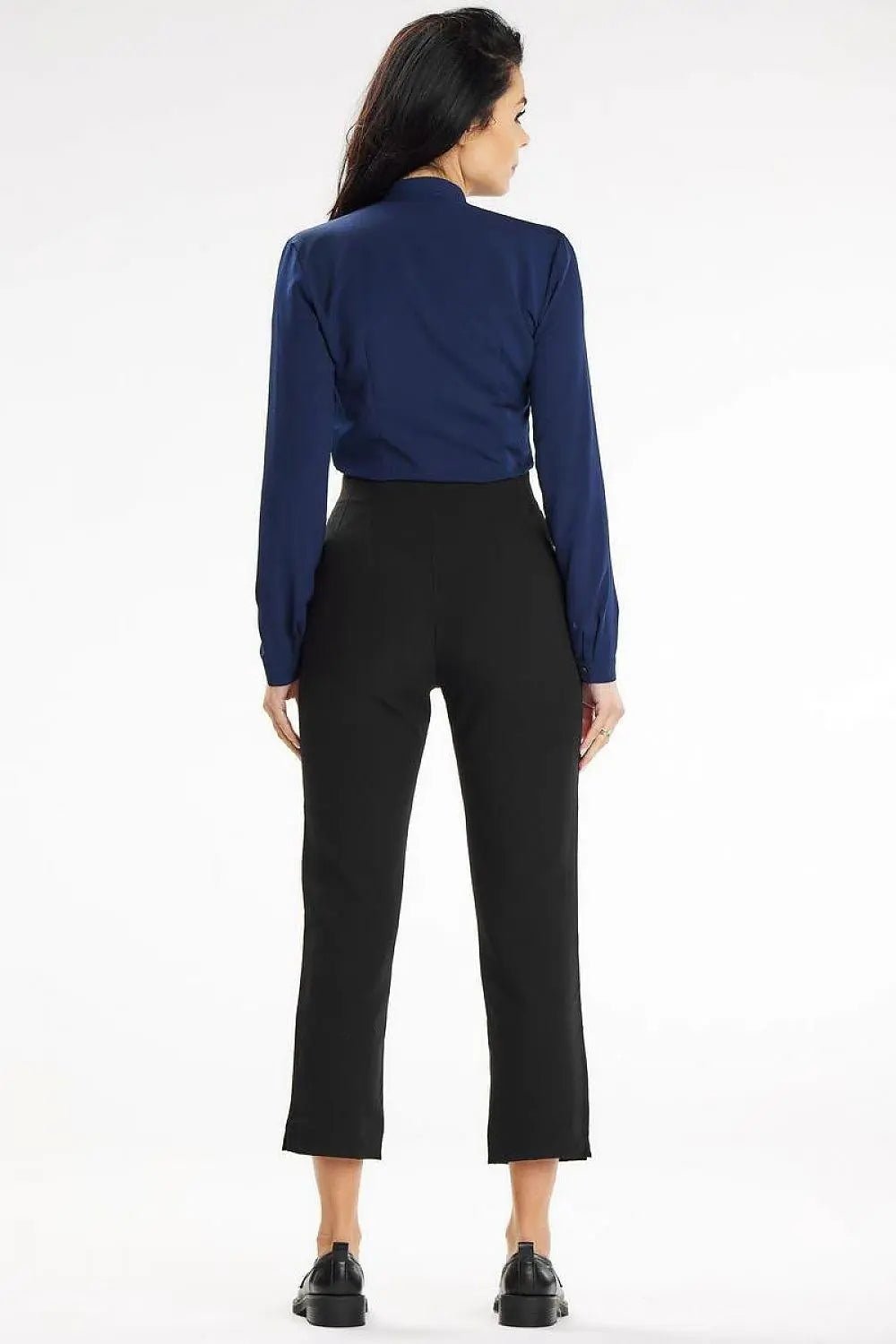 Awama stand-up blouse with long sleeves and a heart neckline - Honesty Sales