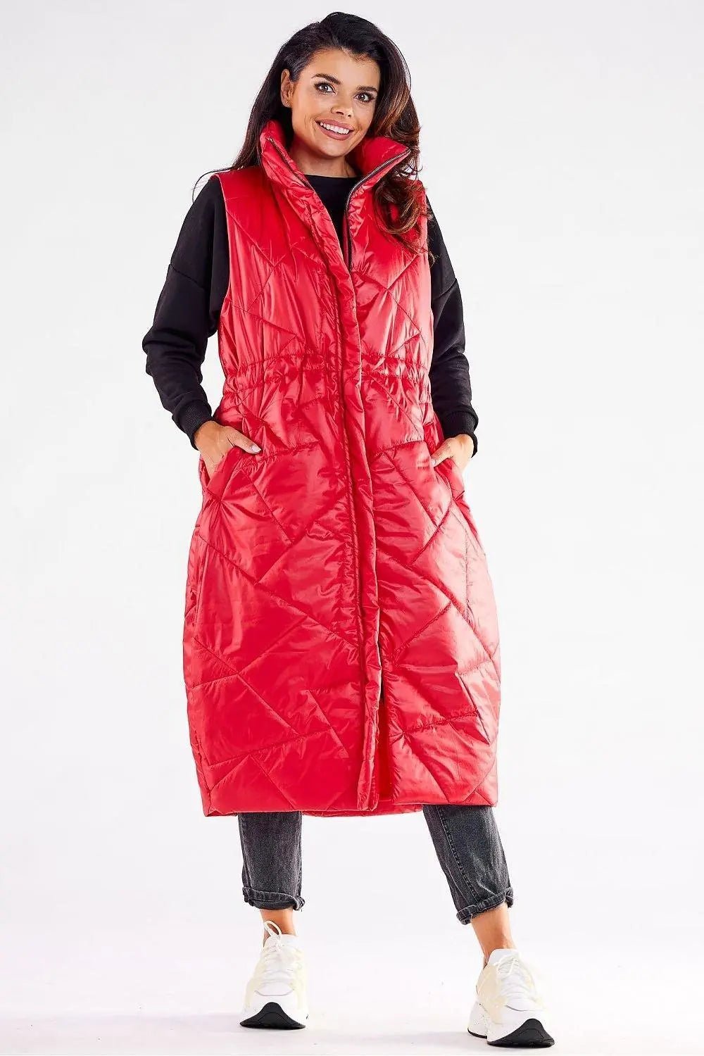 Awama streamlined, oversized cut gilet - Honesty Sales
