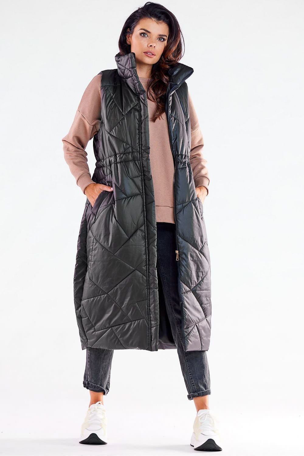 Awama streamlined, oversized cut gilet - Honesty Sales