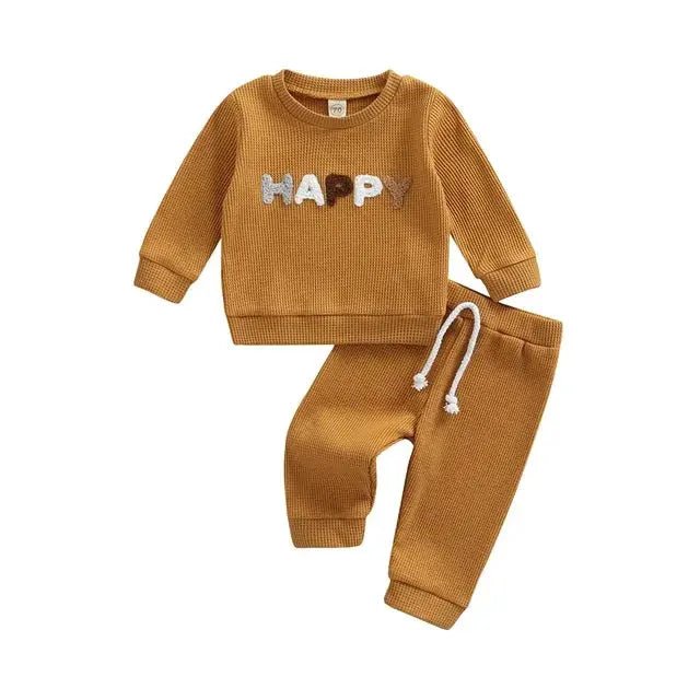 Baby Clothes Newborn Girl Boy 2Pcs Cotton Rainbow Fall Outfits Girls Clothing Suit - Honesty Sales