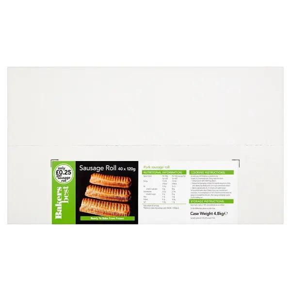 Bakers Best Sausage Roll 40 x 120g (4.8kg) - Honesty Sales