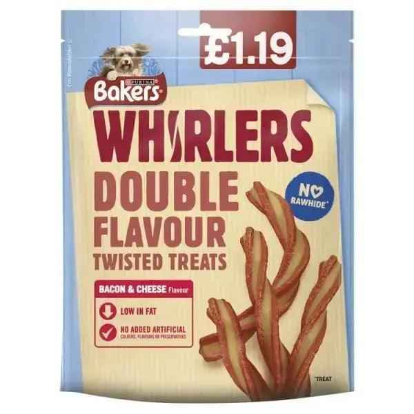 BAKERS Dog Treat Bacon and Cheese Whirlers 130g (Case of 6) - Honesty Sales
