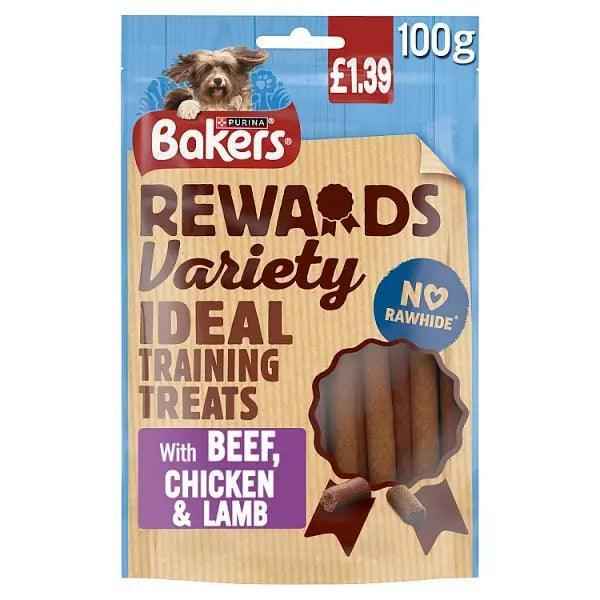 BAKERS Dog Treats Mixed Variety Rewards PMP 100g (Case of 8) - Honesty Sales